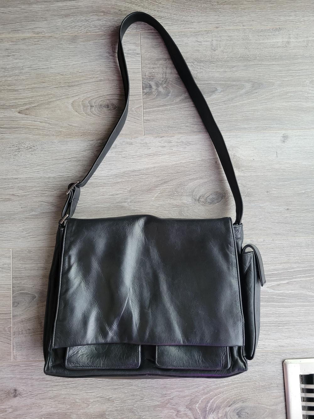 Danier  Leather Messenger Shoulder Bag
